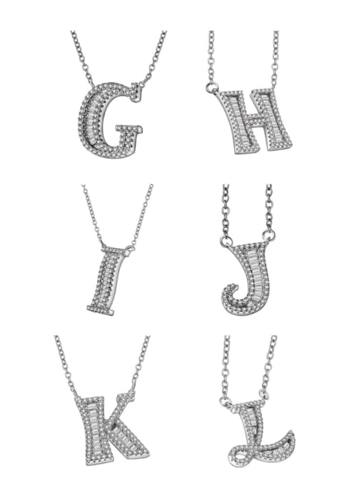 LM 925 sterling silver cubic zirconia white letter dainty initials necklace 4