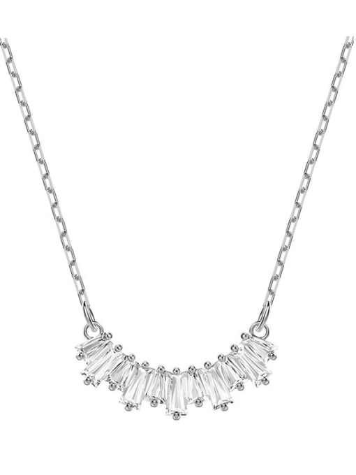 LM Alloy austrian Crystal White Dainty Necklace 0