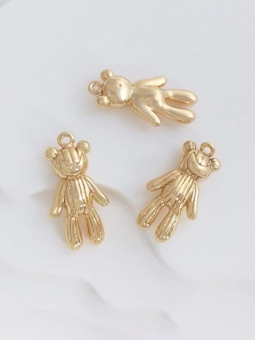 +Bear pendant N-DIY-0017 Suntone Chain Bear Pendant  Vintage Handmade Beaded Necklace