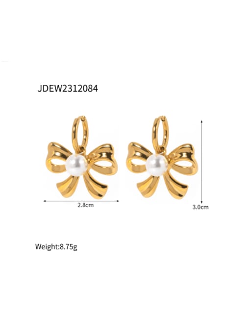 JDEW2312084 Stainless steel Bowknot Minimalist Stud Earring