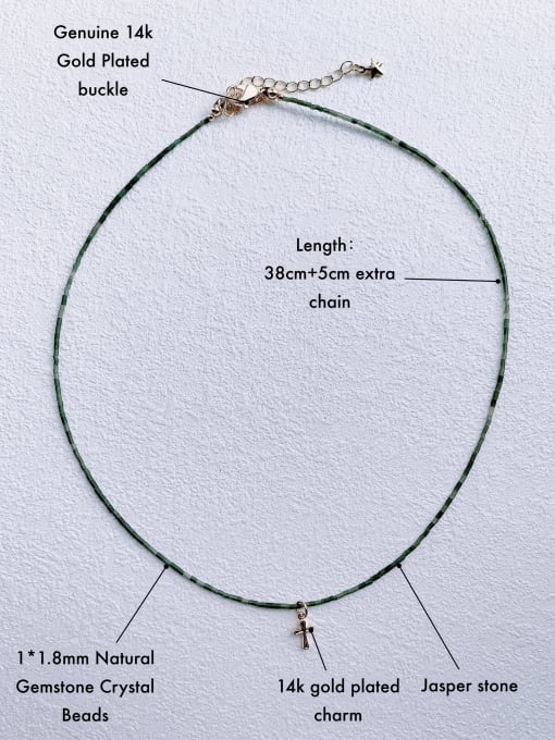 jasper stone chain N-DIY-007 Natural Stone Chain  Star Pendant Minimalist handmade Beaded Necklace