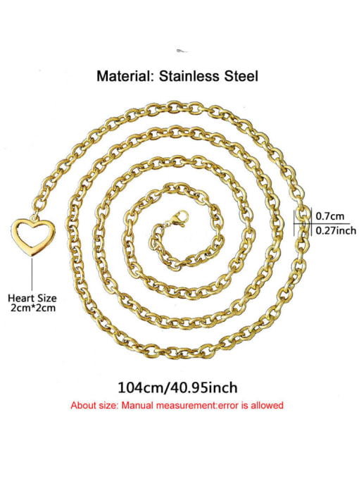 LM Stainless steel Body chain for Belts 2