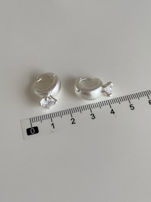 LM Alloy Cubic Zirconia Geometric Dainty Stud Earring 2