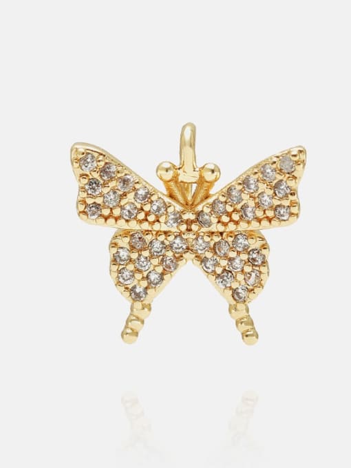 XYZ Brass Cubic Zirconia Butterfly Minimalist Necklace 3