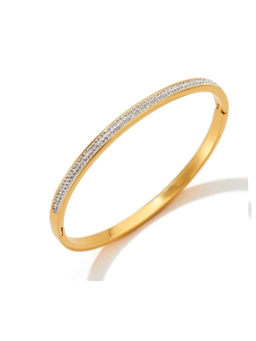 KAS615, Gold Color Stainless steel Band Bangle With Gold or Steel color