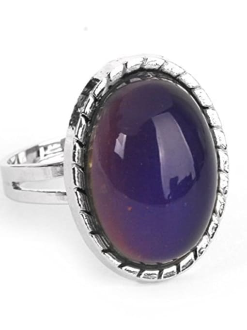 Striped gemstone, angular gemstone Alloy Icon Cute Band Ring