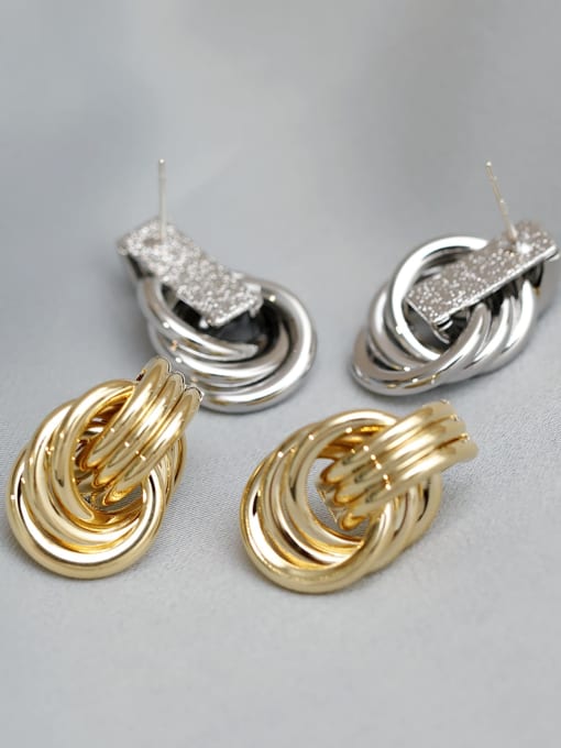 LM Brass Geometric Earring 2
