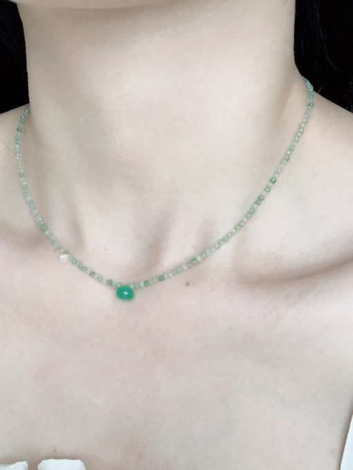 Scarlet White N-ST-0010 Natural  Gemstone Crystal Chain Irregular Bohemia Handmade Beaded Necklace 1