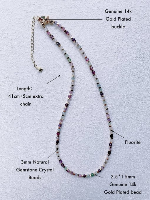 Scarlet White N-STMT-0003 Natural  Gemstone Crystal Beads Handmade Beaded Necklace 3