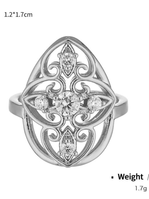 NCR01992 1 Copper plated with gold  zircon adjustable opening nail ring