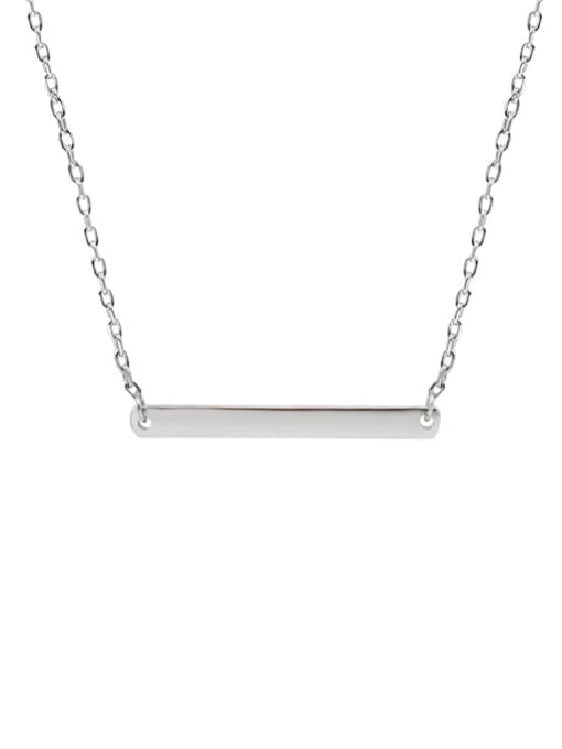 LM 925 sterling silver Customized (ONLY English  letter )minimalist initials bar necklace