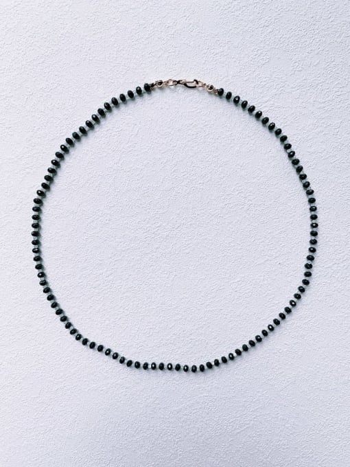 Dark green N-STSH-0004 Natural  Gemstone Crystal Beads Chain Handmade Beaded Necklace