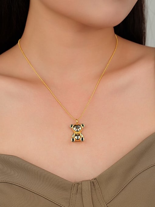 LM Brass Bear Necklace 1