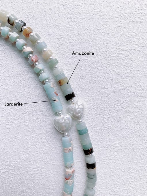 Scarlet White N-STSH-0002 Natural  Gemstone Crystal Chain Handmade Beaded Necklace 4