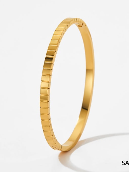 KAS951, Gold Color Stainless steel Band Bangle With Gold or Steel color