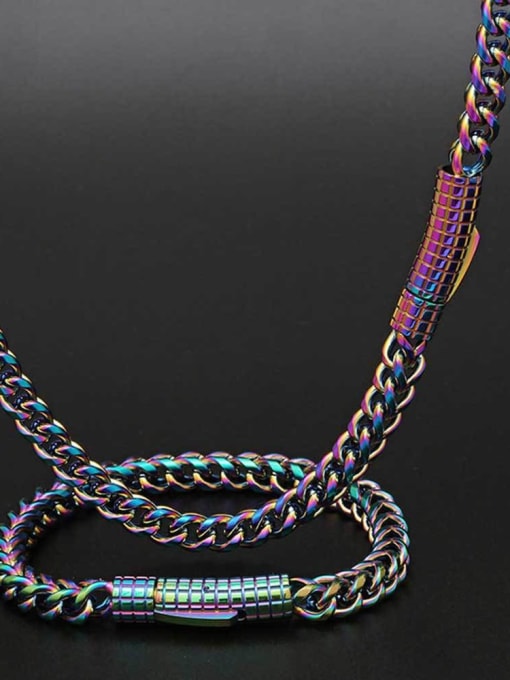 Colored ,Grain Buckle Stainless steel Hip Hop Keel Chain With multiple sizes