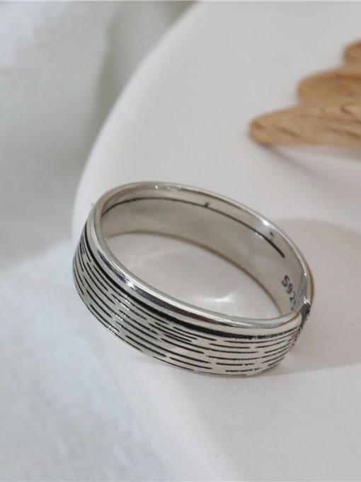 Old Silver 925 Sterling Silver Artisan Band Ring