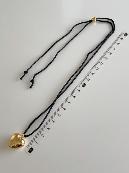 Large Gold Alloy Heart Minimalist Necklace