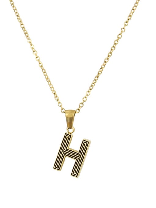 H Stainless steel Letter Initials 26 Letter a to z Necklace