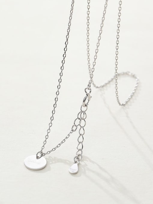 LM custom 925 sterling silver round minimalist initials necklace 2