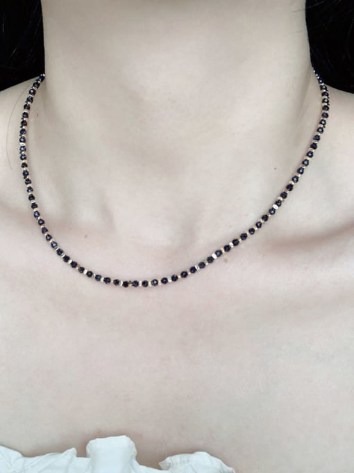 Scarlet White N-STMT-0003 Natural  Gemstone Crystal Beads Handmade Beaded Necklace 1