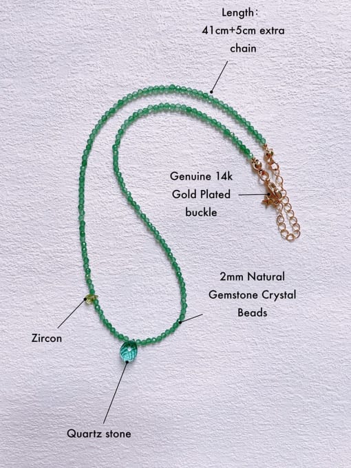 Scarlet White N-ST-0012 Natural  Gemstone Crystal Chain Irregular Bohemia  Handmade Beaded Necklace 2