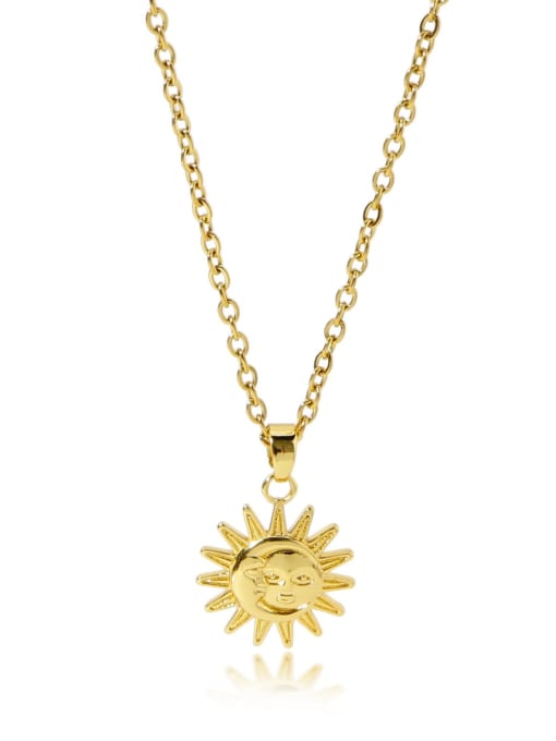 LM Stainless steel Classic Sun Necklace With 16 Inch