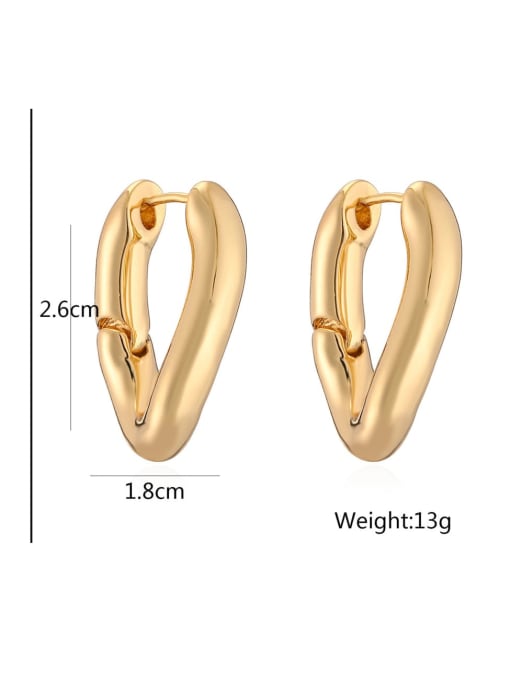 LM Brass Geometric Hoop Earring 2