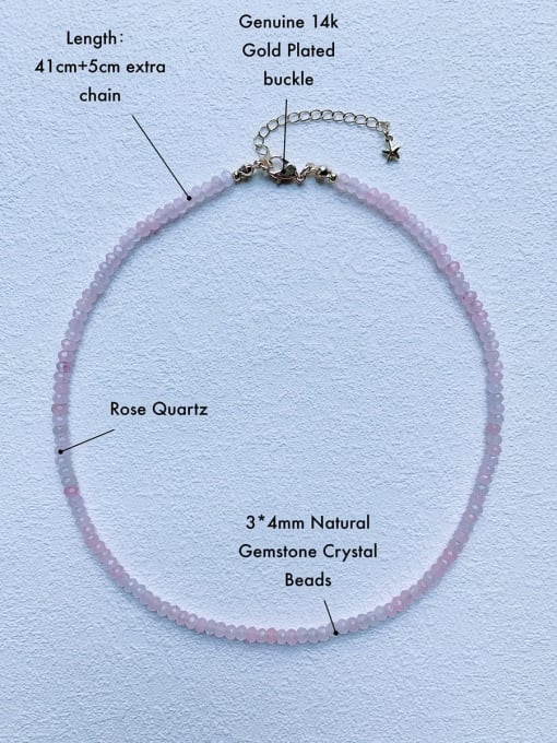 Scarlet White N-ST-0018 Natural  Gemstone Crystal Chain Irregular Bohemia Handmade Beaded Necklace 2