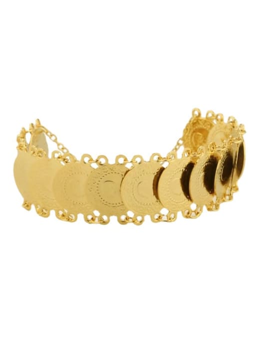 Gold color Brass Geometric Bracelet