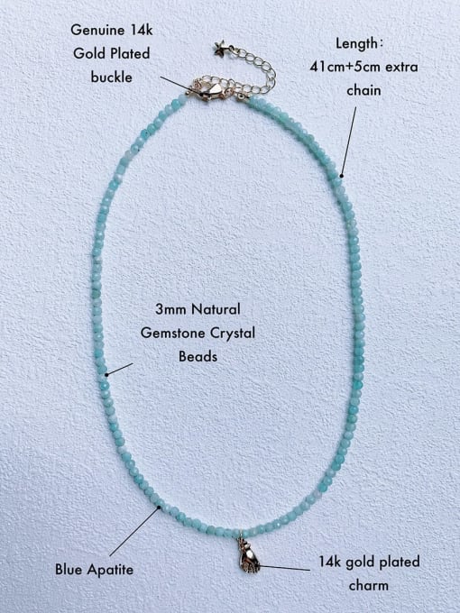 Scarlet White N-DIY-0023 Natural Gemstone Crystal Beads Chain Hand Pendant  Handmade Beaded Necklace 2