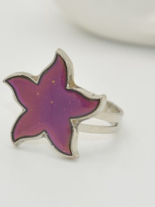 Bauhinia, large starfish Alloy Icon Cute Band Ring