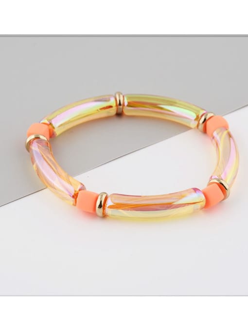 BC408-12 Orange Acrylic Bohemia Adjustable Bracelet