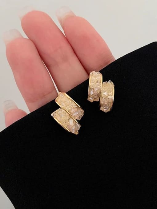 Crystal earrings Alloy Cubic Zirconia Geometric Dainty Stud Earring