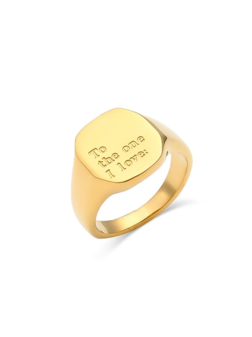 To the one i love Stainless steel Classic Signet Ring