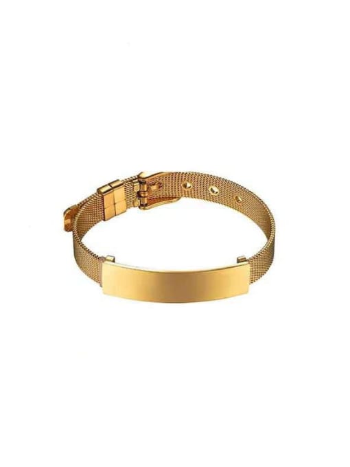 gold Stainless steel Geometric Adjustable Bracelet