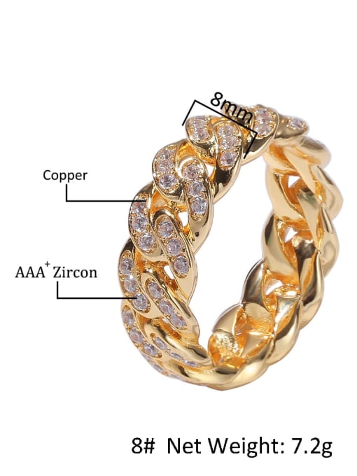 LM Copper Cubic Zirconia Hip Hop Ring With two colors 4