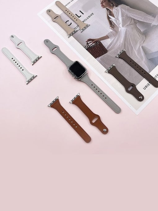 STRAP Leather Wristwatch Band For Apple Watch Series 1-7 2