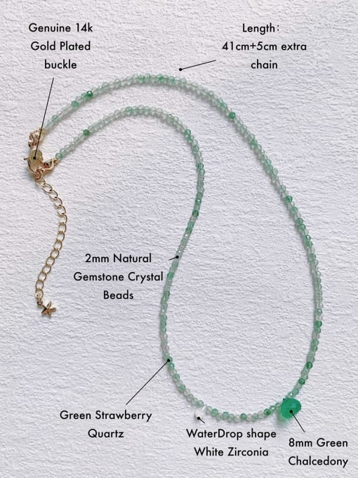 Scarlet White N-ST-0010 Natural  Gemstone Crystal Chain Irregular Bohemia Handmade Beaded Necklace 2