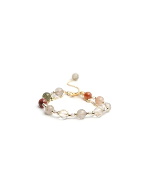 NA-Stone Alloy Crystal Dainty Strand Bracelet