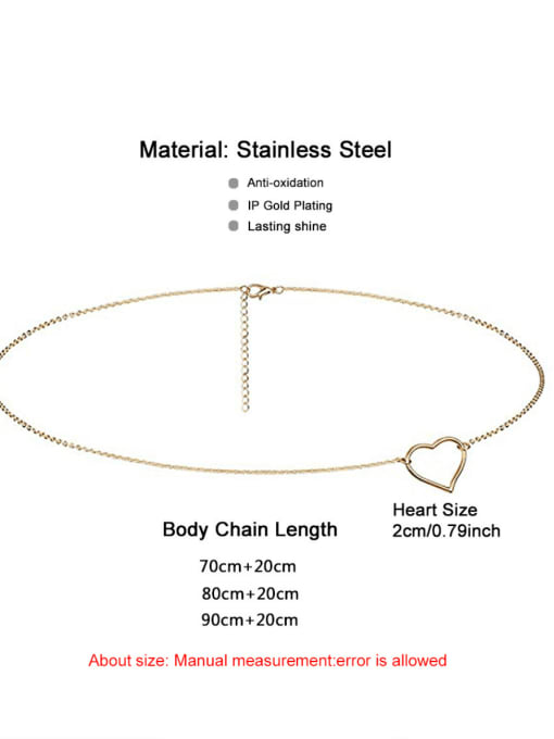 NA-Stone Stainless steel  Cuban Heart Belts With Waterproof 1
