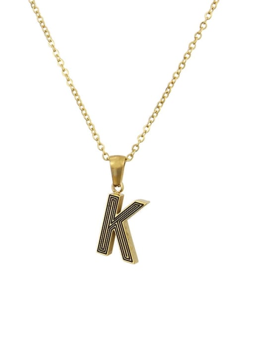K Stainless steel Letter Initials 26 Letter a to z Necklace