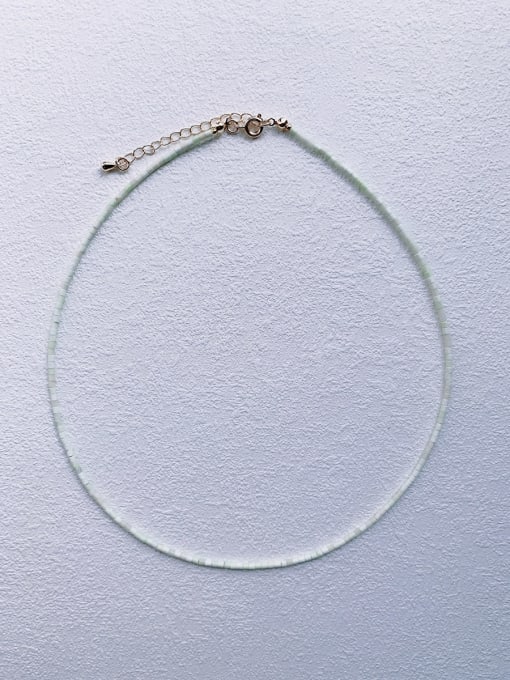 white N-ST-0015 Natural Stone Irregular Bohemia Handmade Beaded Necklace