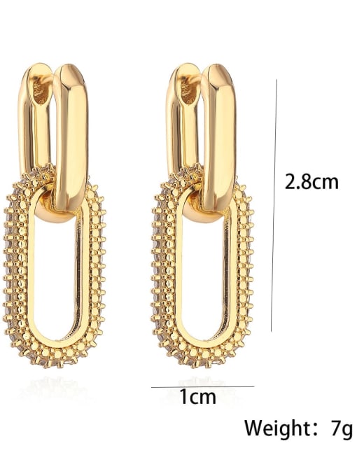 LM Brass Geometric Drop Earring 2