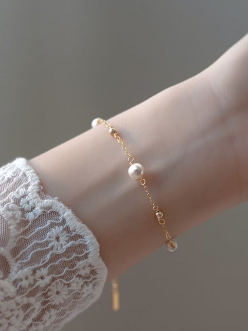 Bracelet Brass Freshwater Pearl Necklace