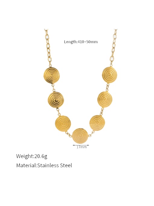 LM Stainless steel Geometric Hip Hop Necklace 1