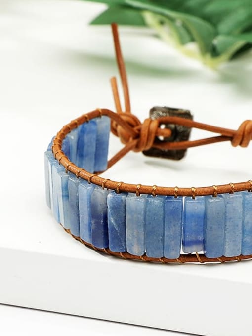 LAN Dongling Natural Stone Rectangle Trend Adjustable Bracelet