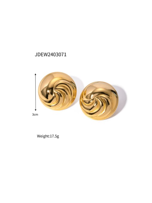 JDEW2403071 Stainless steel Geometric Hip Hop Stud Earring