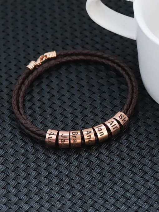 LM Stainless steel Handmade Weave Bracelet For Customize 4