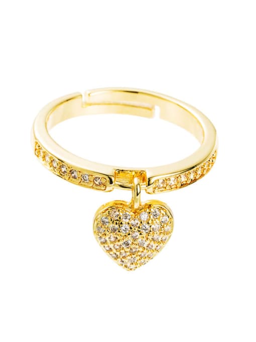 LM Brass Heart Ring 0